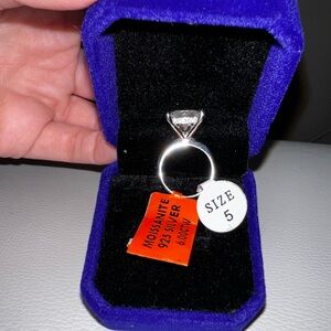Silver Moissanite Ring